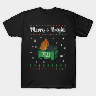 Merry and bright 2022 ugly christmas sweater T-Shirt